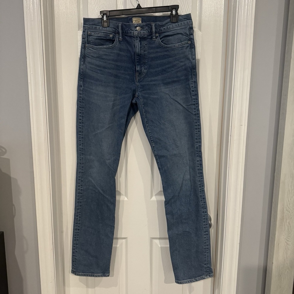 J. Crew Factory Men's Bootcut Jeans in Medium Blue Wash